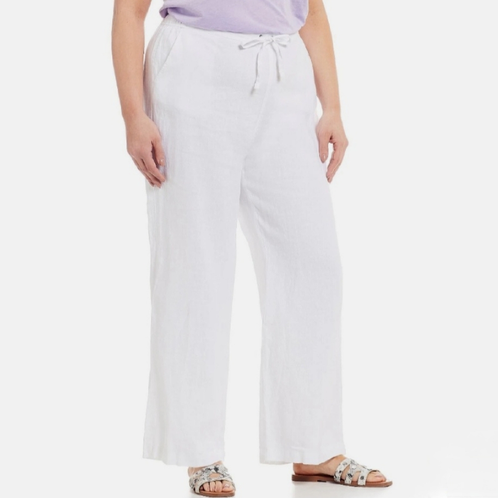 Vince Camuto Plus Size Women's Wide Leg Linen Pants NWT Size XXL